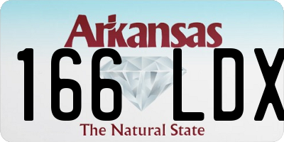 AR license plate 166LDX