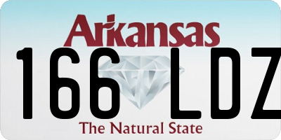 AR license plate 166LDZ