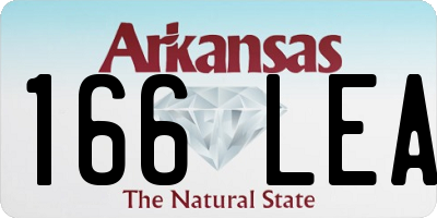 AR license plate 166LEA