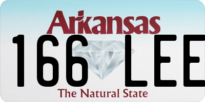AR license plate 166LEE