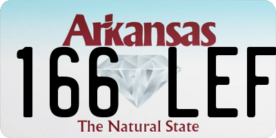 AR license plate 166LEF