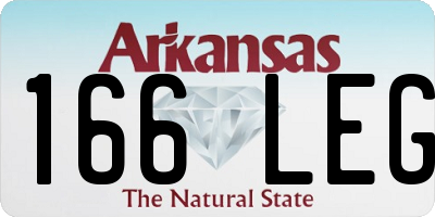 AR license plate 166LEG