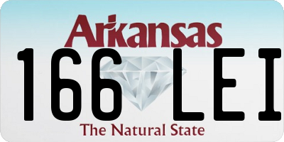 AR license plate 166LEI