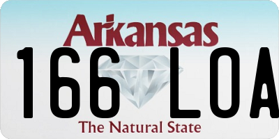 AR license plate 166LOA