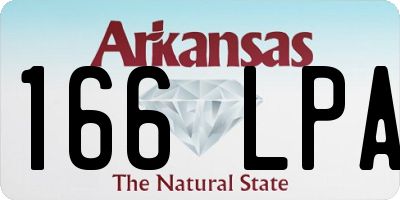 AR license plate 166LPA