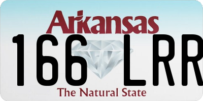 AR license plate 166LRR