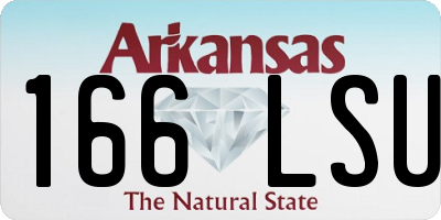 AR license plate 166LSU