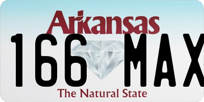 AR license plate 166MAX