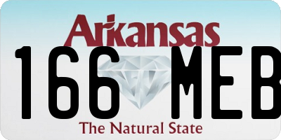 AR license plate 166MEB