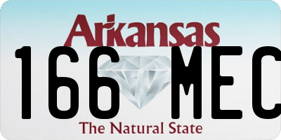 AR license plate 166MEC