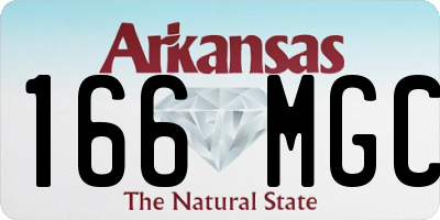 AR license plate 166MGC
