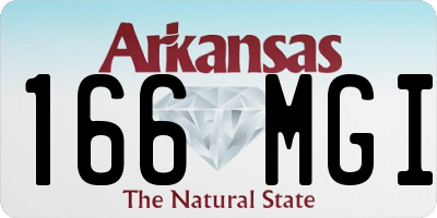 AR license plate 166MGI