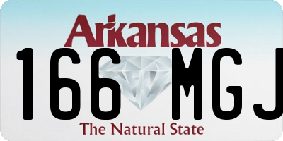 AR license plate 166MGJ