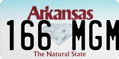 AR license plate 166MGM