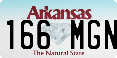 AR license plate 166MGN
