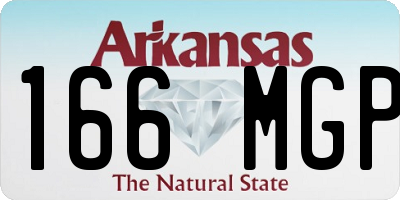 AR license plate 166MGP