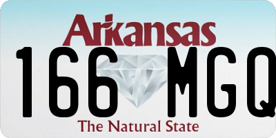 AR license plate 166MGQ
