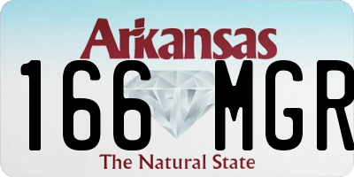 AR license plate 166MGR