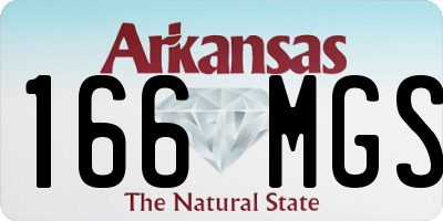 AR license plate 166MGS