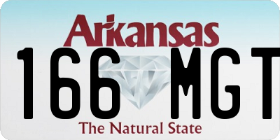 AR license plate 166MGT