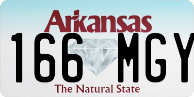 AR license plate 166MGY