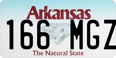 AR license plate 166MGZ