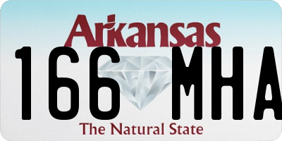 AR license plate 166MHA