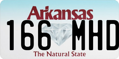 AR license plate 166MHD