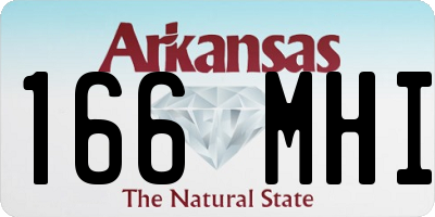 AR license plate 166MHI
