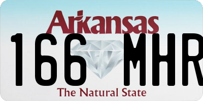 AR license plate 166MHR