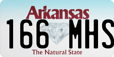 AR license plate 166MHS