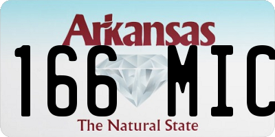AR license plate 166MIC