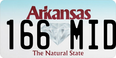 AR license plate 166MID