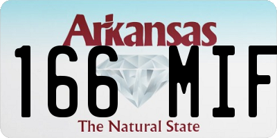 AR license plate 166MIF