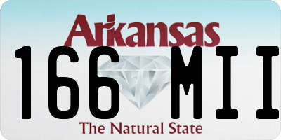 AR license plate 166MII
