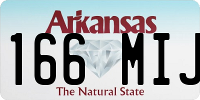 AR license plate 166MIJ