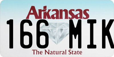 AR license plate 166MIK