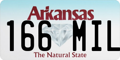 AR license plate 166MIL