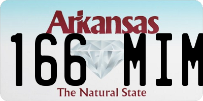 AR license plate 166MIM