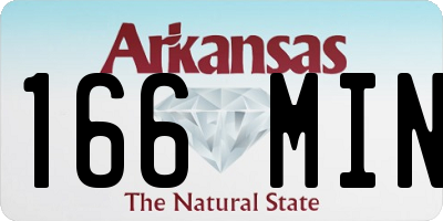 AR license plate 166MIN