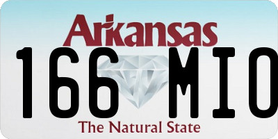 AR license plate 166MIO