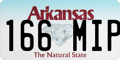 AR license plate 166MIP