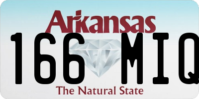 AR license plate 166MIQ