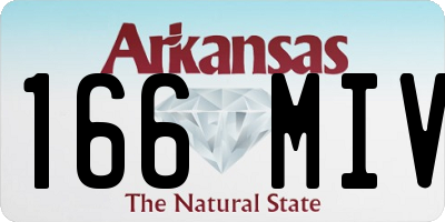 AR license plate 166MIV