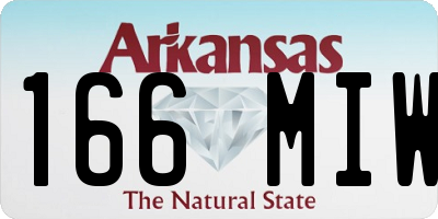 AR license plate 166MIW
