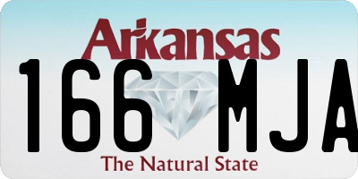 AR license plate 166MJA