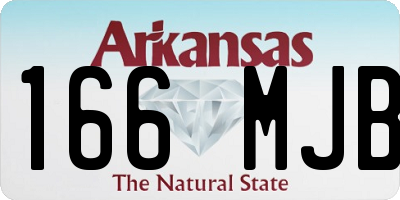 AR license plate 166MJB