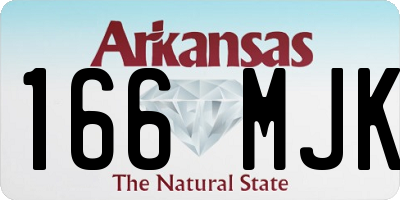 AR license plate 166MJK