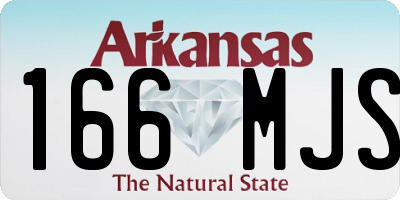 AR license plate 166MJS