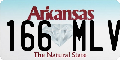 AR license plate 166MLV